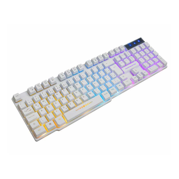 KIT MOUSE E TECLADO K-MEX KMW52+MOA8 RAINBOW COM FIO BRANCO - B2KMW5228U2CB2X