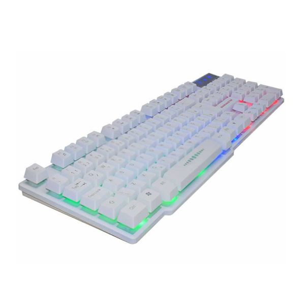 KIT MOUSE E TECLADO K-MEX KMW52+MOA8 RAINBOW COM FIO BRANCO - B2KMW5228U2CB2X