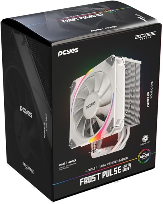 Cooler para Processador Pcyes Frost Pulse ARGB White Ghost - TDP 180W - PEFPARGBWG