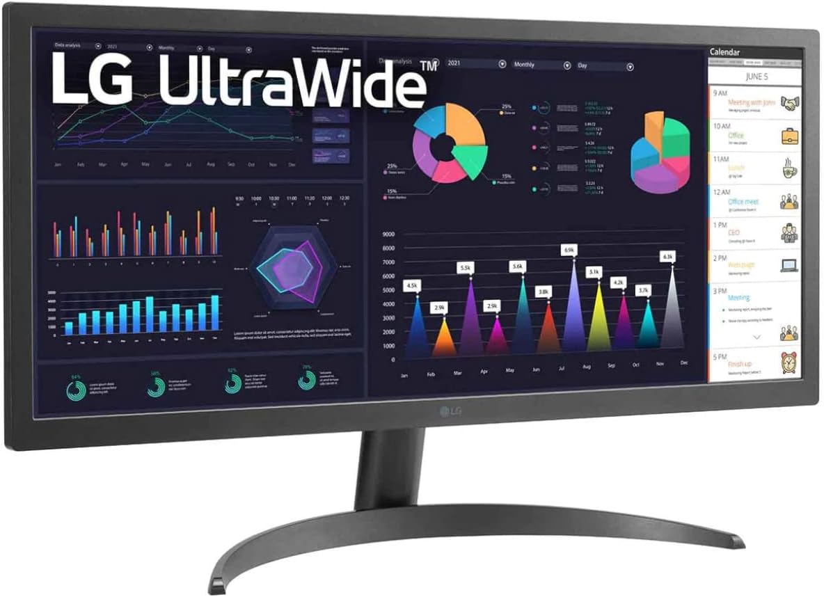 MONITOR LG ULTRAWIDE 26" IPS FULL HD 21:9 (2560 X 1080) HDR10 AMD FREESYNC 1MS (MBR) 75HZ – 26WQ500-B.AWZM - LG