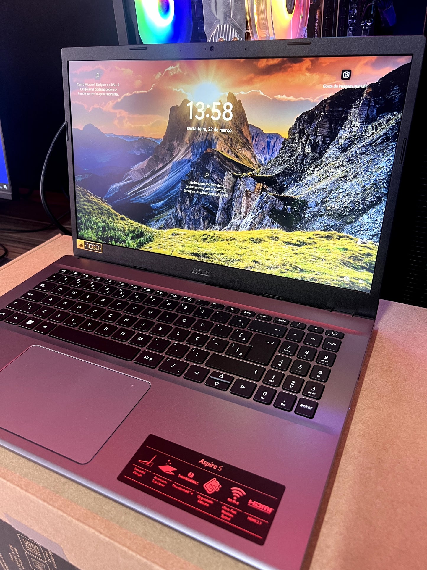 NOTEBOOK ACER A515-57-51W5 INTEL CORE I5 12450H 8GB SSD 256GB 15,6 FHD LINUX