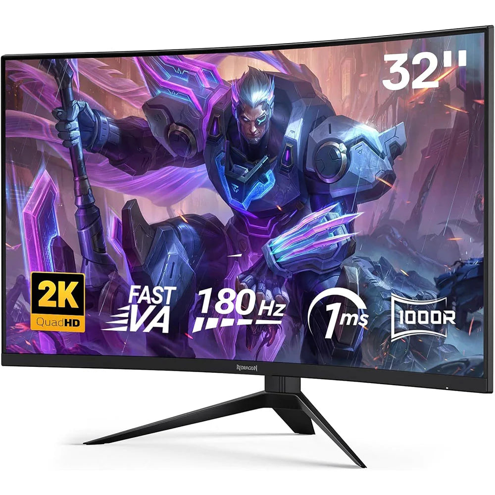 Monitor Gamer Redragon Hrothgar Gmq3225rvc 32 180hz Curvo LED Qhd HDMI/dp
