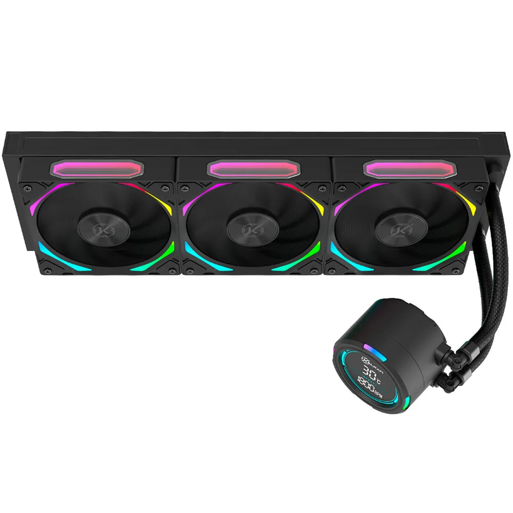 Water Cooler Kalkan Delta V2 360mm ARGB Amd/intel Com Display Preto Klk00067