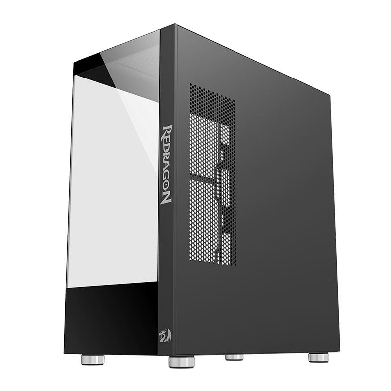 GABINETE GAMER REDRAGON REFLECT, MID-TOWER, LATERAL DE VIDRO, PRETO, CA-601B