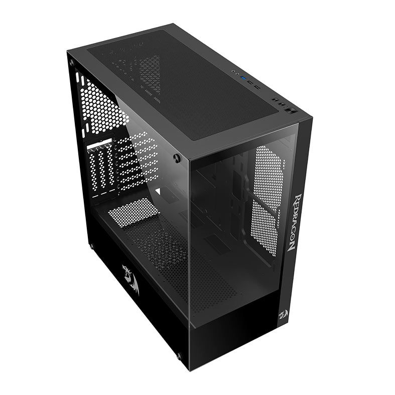 GABINETE GAMER REDRAGON REFLECT, MID-TOWER, LATERAL DE VIDRO, PRETO, CA-601B