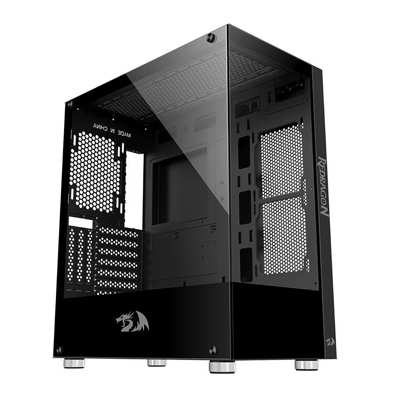 GABINETE GAMER REDRAGON REFLECT, MID-TOWER, LATERAL DE VIDRO, PRETO, CA-601B
