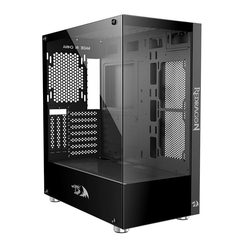 GABINETE GAMER REDRAGON REFLECT, MID-TOWER, LATERAL DE VIDRO, PRETO, CA-601B