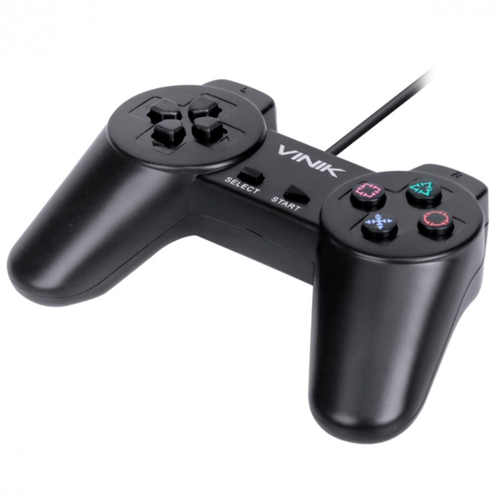 Controle PS1 para PC Vinik, USB, Preto - 107485