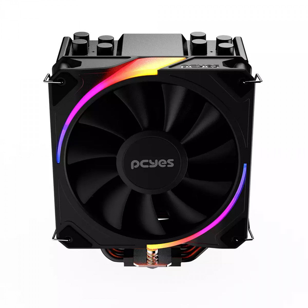 Cooler Para Processador PCYES Frost Pulse Black Vulcan ARGB, 120mm, Intel/AMD, Black, PEFPARGBBV