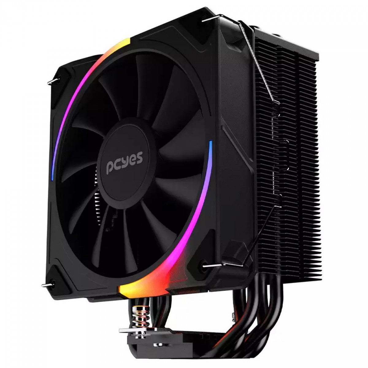 Cooler Para Processador PCYES Frost Pulse Black Vulcan ARGB, 120mm, Intel/AMD, Black, PEFPARGBBV