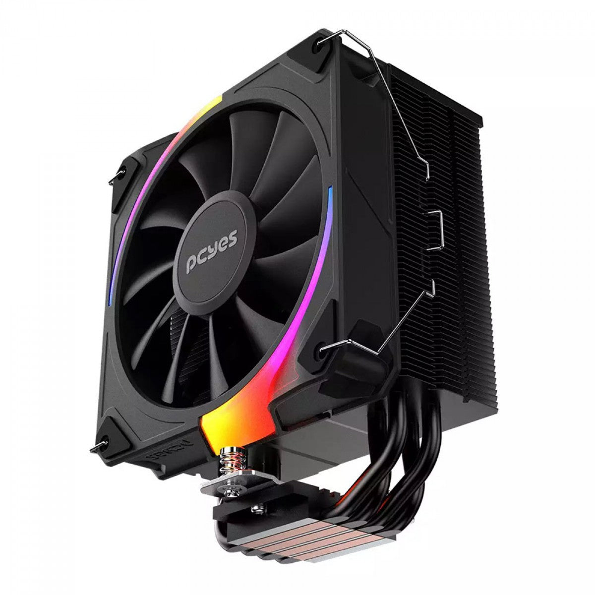 Cooler Para Processador PCYES Frost Pulse Black Vulcan ARGB, 120mm, Intel/AMD, Black, PEFPARGBBV
