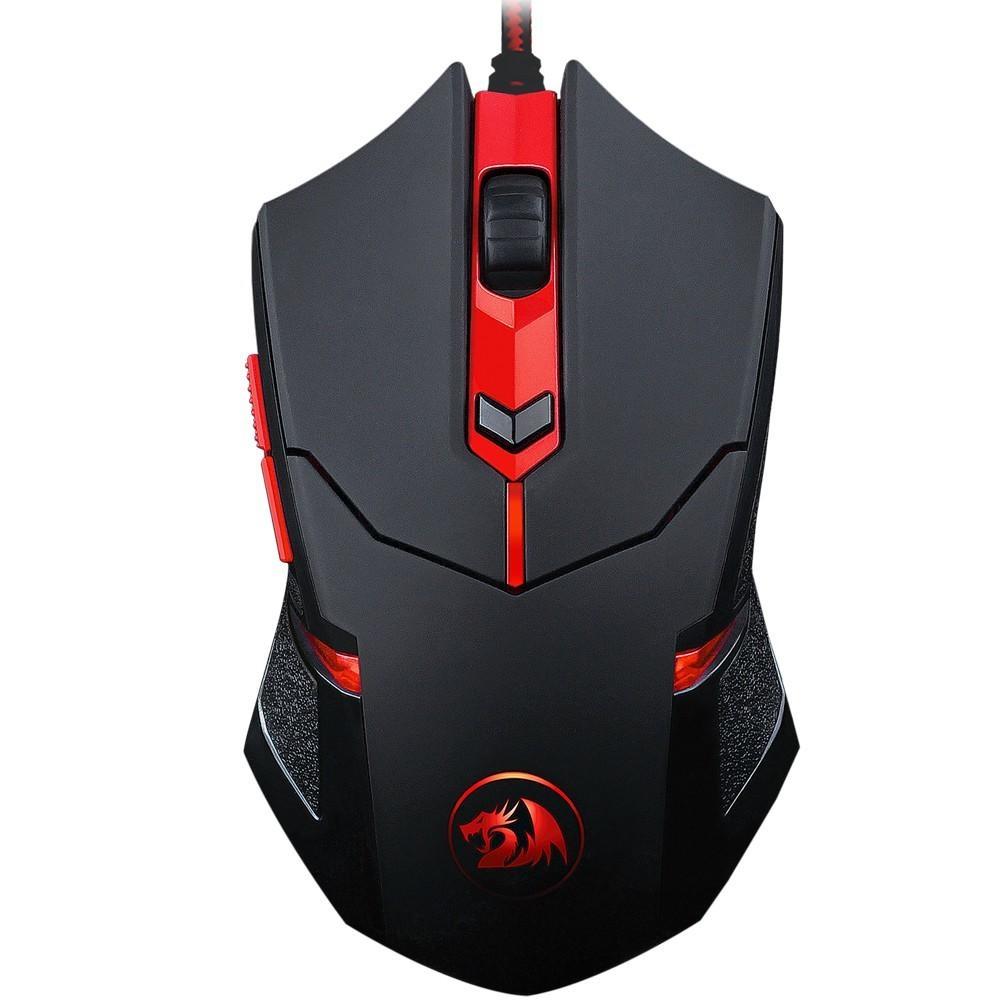 Mouse Gamer Redragon Centrophorus, 3200DPI, 6 botões, 8 Ajustes de Peso - M601-3