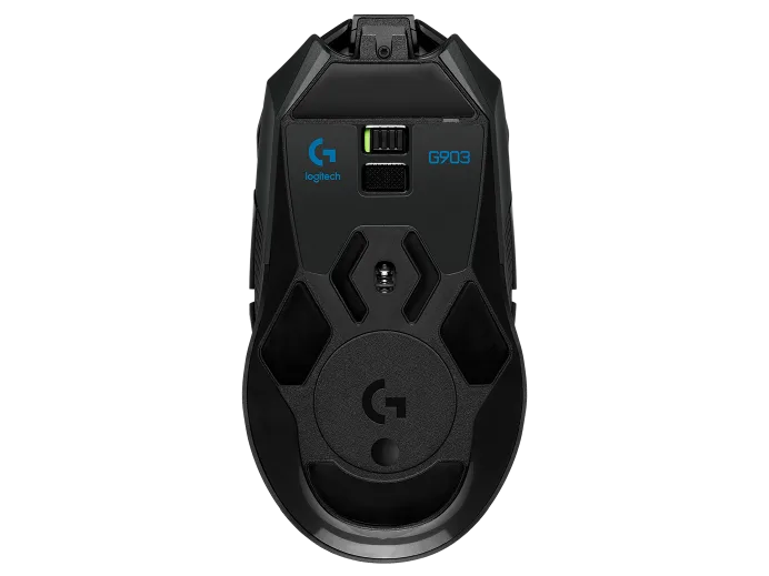 Mouse Gamer Sem Fio Logitech G903 LIGHTSPEED RGB LIGHTSYNC, Design Ambidestro Personalizável, HERO 25K, Compatível POWERPLAY - 910-005671