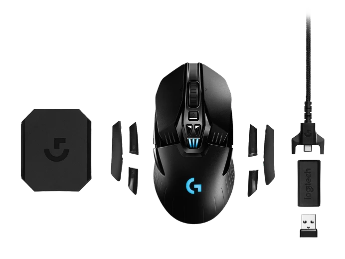Mouse Gamer Sem Fio Logitech G903 LIGHTSPEED RGB LIGHTSYNC, Design Ambidestro Personalizável, HERO 25K, Compatível POWERPLAY - 910-005671