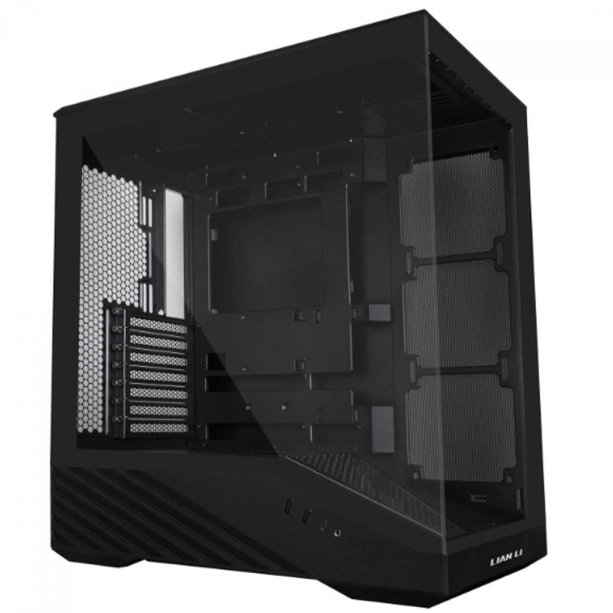 Gabinete Gamer Lian Li Vetor V100, RGB, Mid Tower, Vidro Temperado, E-ATX, Sem Fonte, Sem Fan, Black, V100X