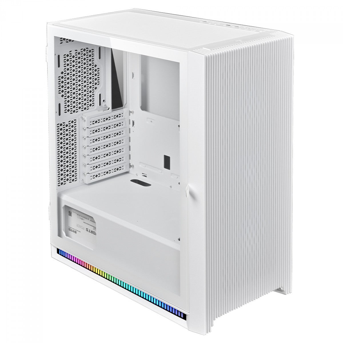 Gabinete Gamer SuperFrame Magic, RGB, Mid Tower, Vidro Temperado, E-ATX, White, Sem Fonte, Com 3 Fans