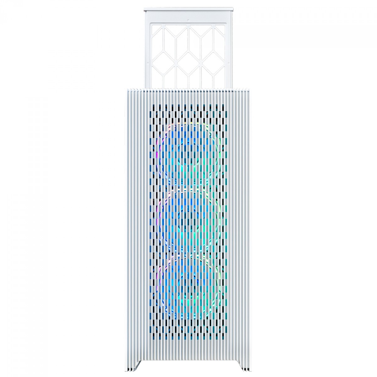 Gabinete Gamer SuperFrame Magic, RGB, Mid Tower, Vidro Temperado, E-ATX, White, Sem Fonte, Com 3 Fans