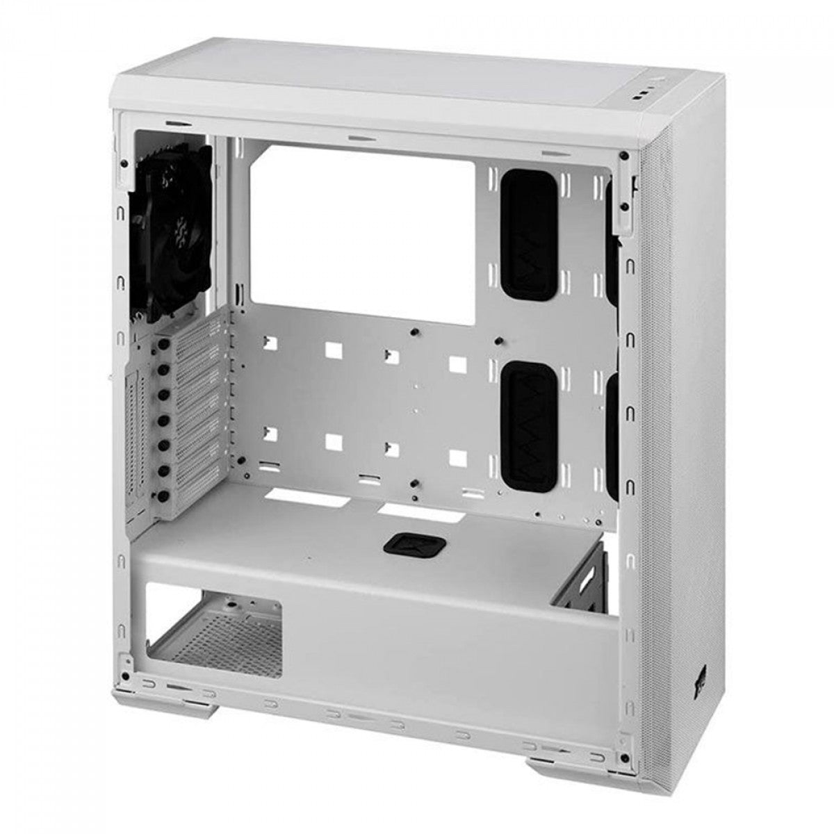 Gabinete Gamer XPG Defender, Mid Tower, Vidro Temperado, White, E-ATX, Sem Fonte, Com 3 Fans, DEFENDER WHCWW