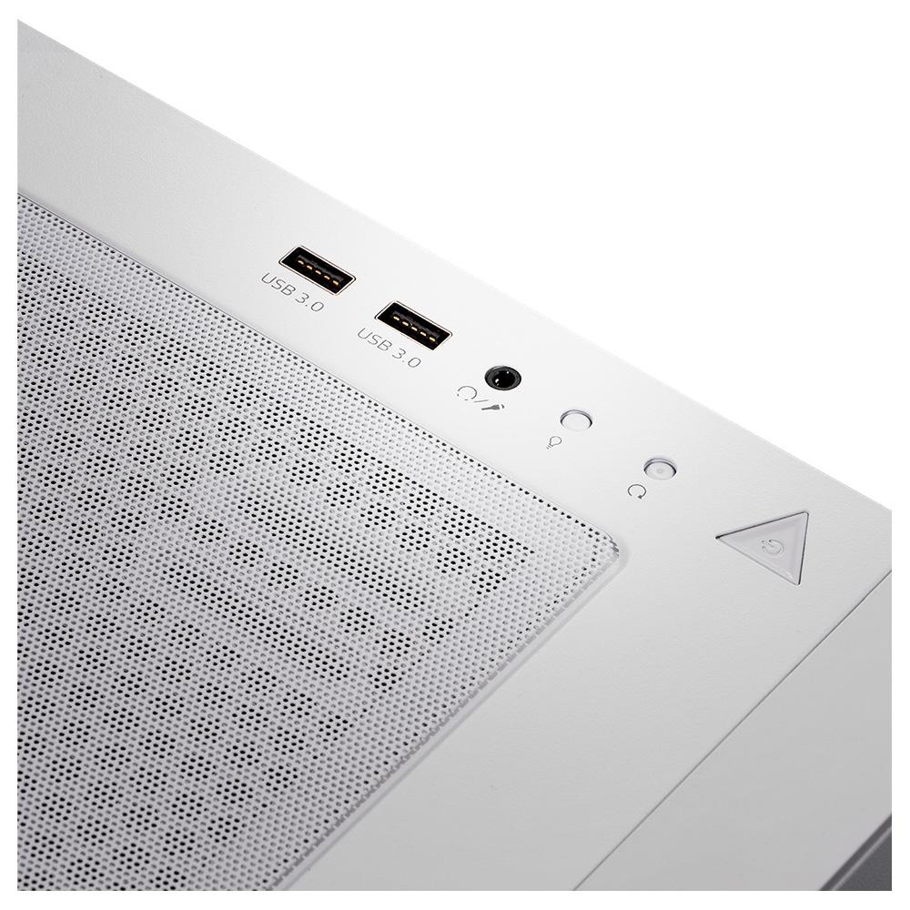 Gabinete Gamer XPG Starker Air, Mid-Tower, LED RGB, ATX, Lateral em Vidro Temperado, 2x Cooler Fan RGB, Branco - STARKERAIR-WHCWW