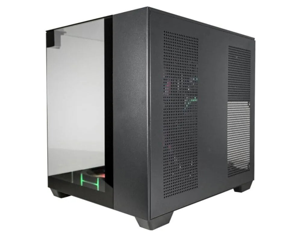 Gabinete Gamer K-Mex Vision Infinite II, Mid Tower, mATX, Lateral e Frente em Vidro Temperado, Preto - CG-01X2