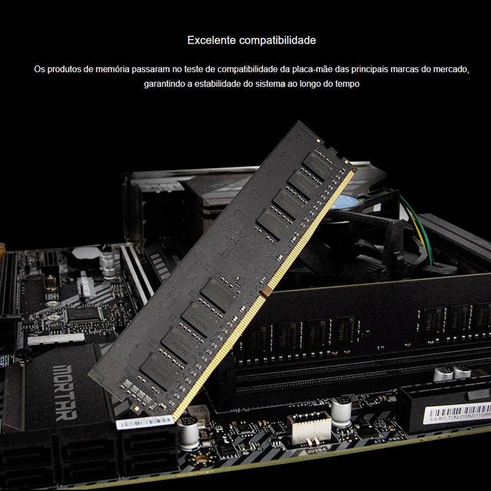 Memória RAM Netac, 16GB, DDR4-3200 C16, Computador, Pc, Desktop