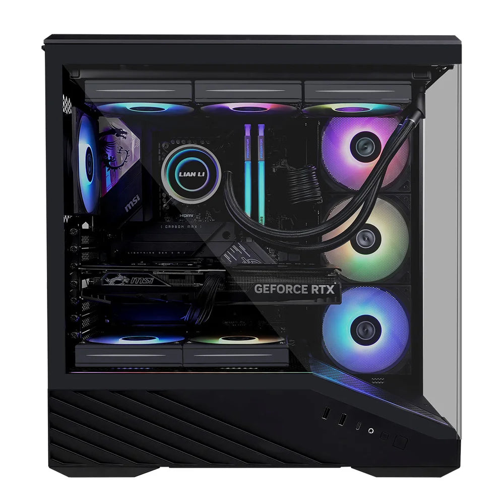 Gabinete Gamer Lian Li V100, Mid-tower, Vidro Temp, S/fan, Black - V100x