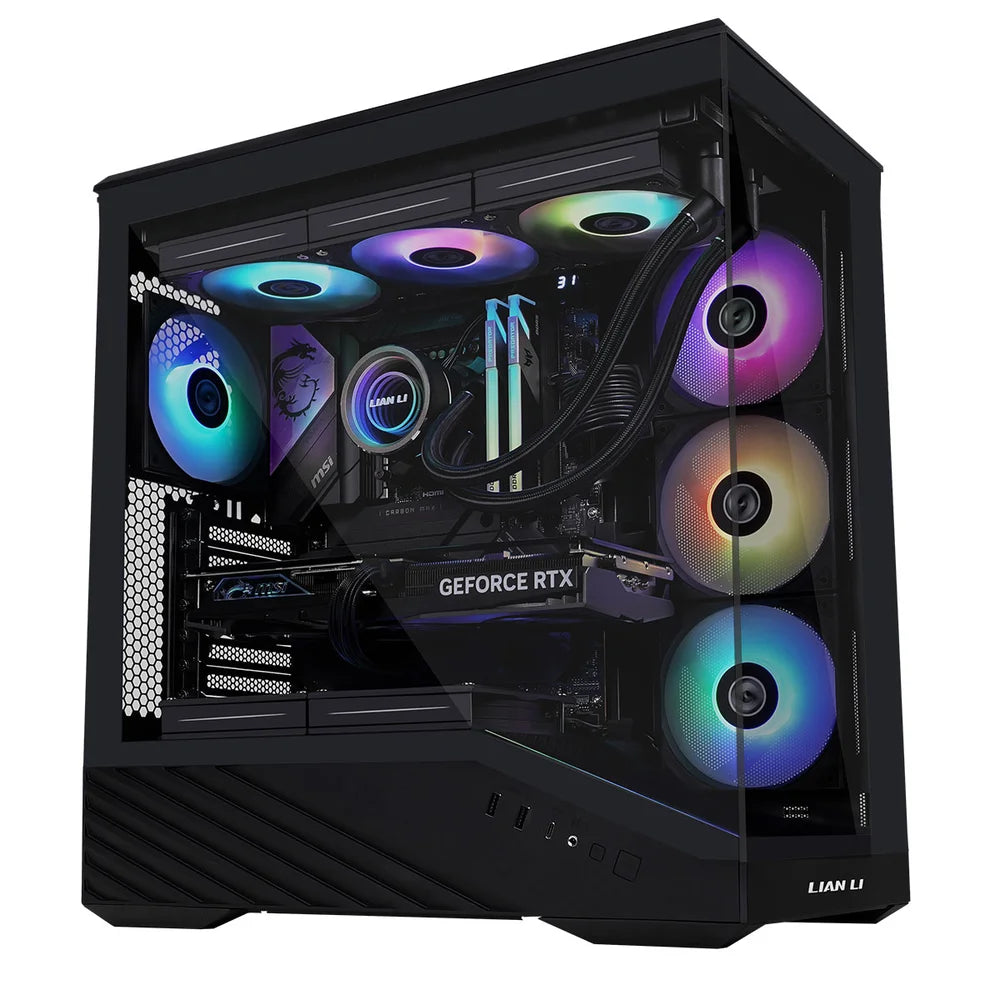 Gabinete Gamer Lian Li V100, Mid-tower, Vidro Temp, S/fan, Black - V100x