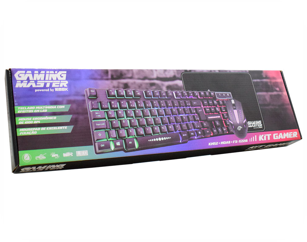 Kit Gamer KM52 + MOA8 + FX-X2218