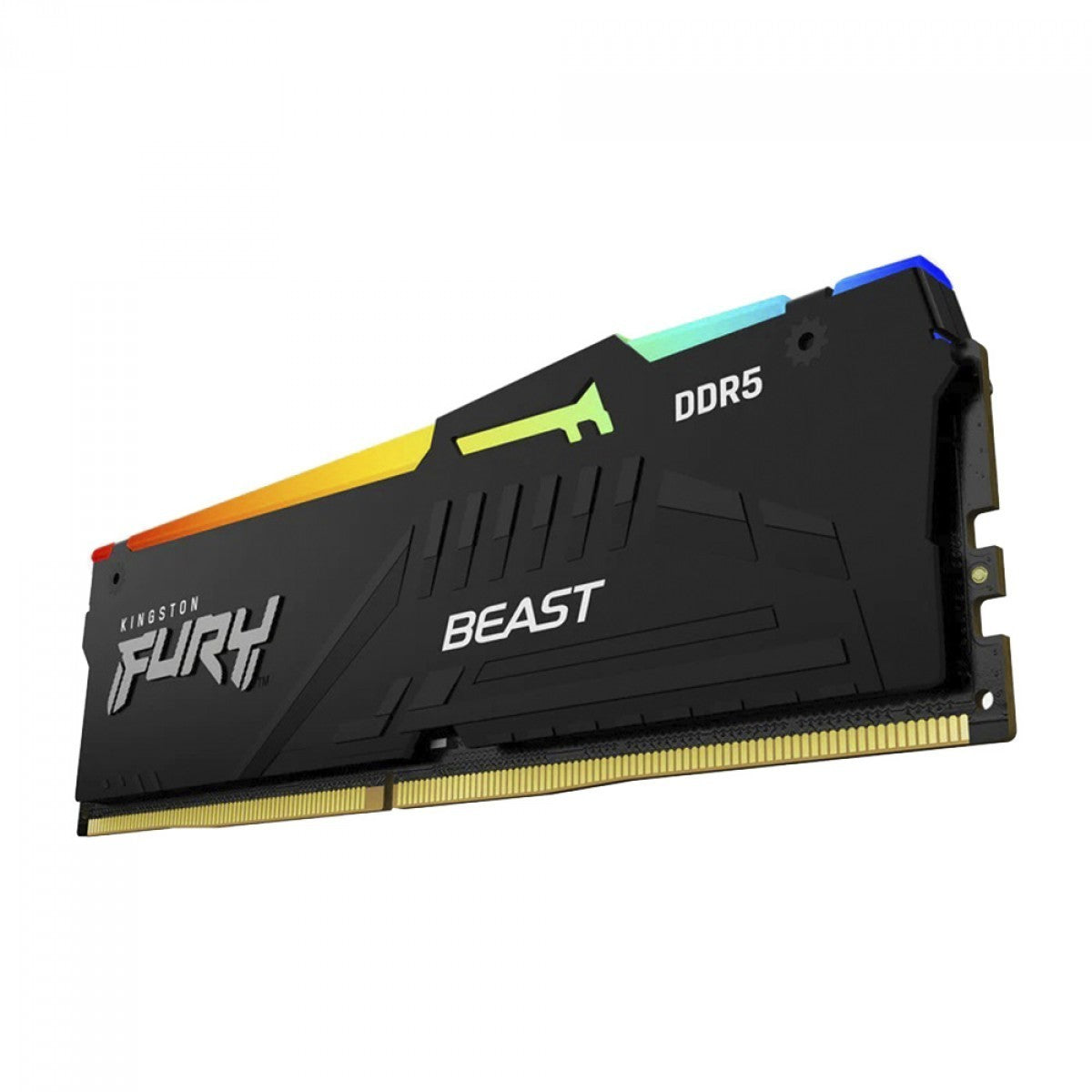 Memória DDR5 Kingston Fury Beast, RGB, 16GB, 5600Mhz, Black, KF556C40BBA-16