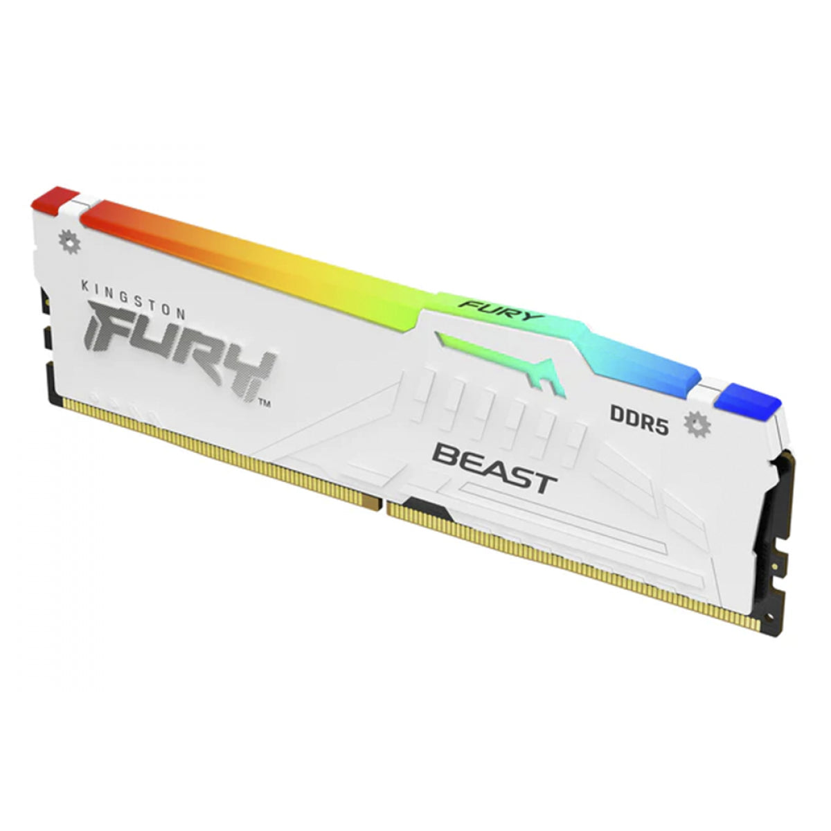 Memória RAM Kingston Fury Beast, RGB, 32GB (2x16GB), 5600MHz, DDR5, CL36, Branco - KF556C36BWEAK2-32