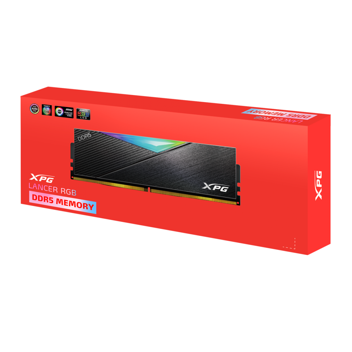 Memória DDR5 XPG Lancer RGB, 16GB, 5200MHz, Black, AX5U5200C3816G-CLARBK