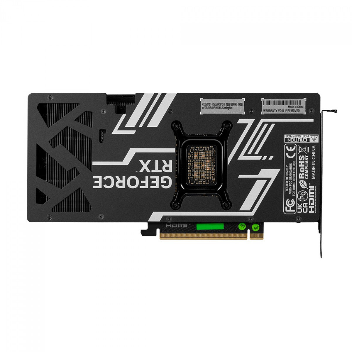 Placa de Vídeo Galax NVIDIA GeForce RTX 5070 1-Click OC, 12GB, GDDR7, DLSS, Ray Tracing