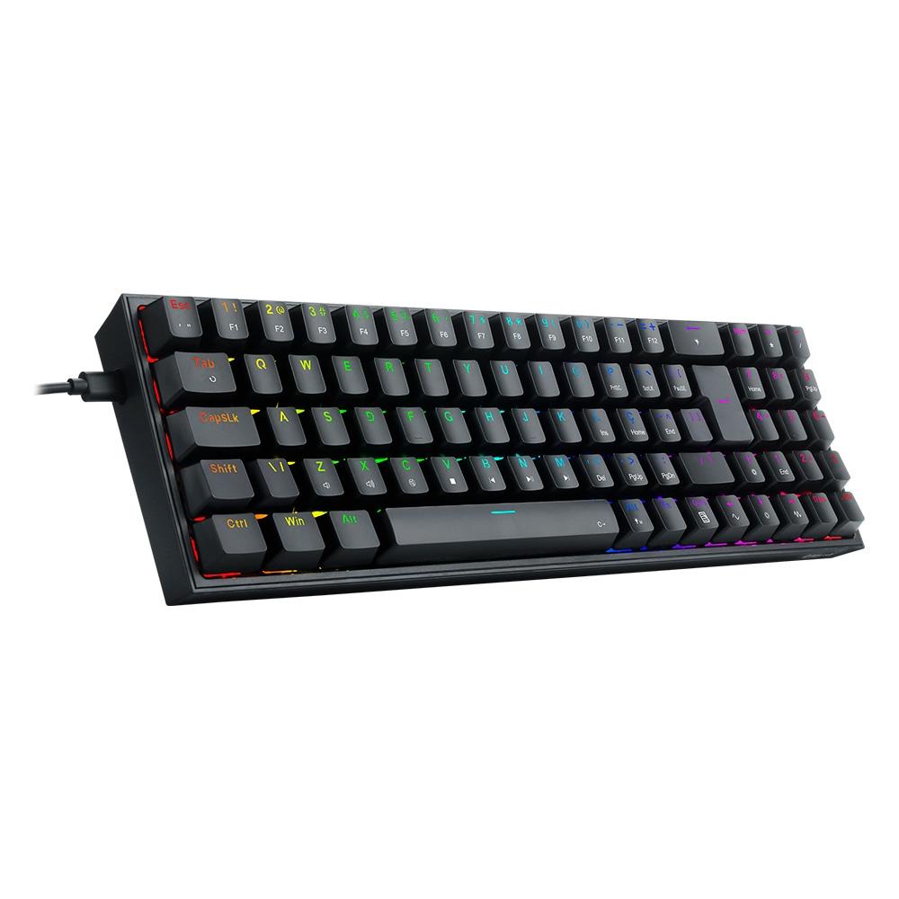 Teclado Mecânico Gamer Redragon POLLUX RGB Preto SWITCH BLUE - K628-RGB-B (PT-BLUE)