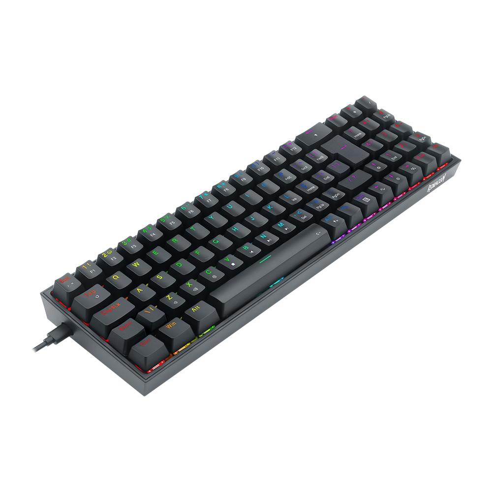 Teclado Mecânico Gamer Redragon POLLUX RGB Preto SWITCH BLUE - K628-RGB-B (PT-BLUE)