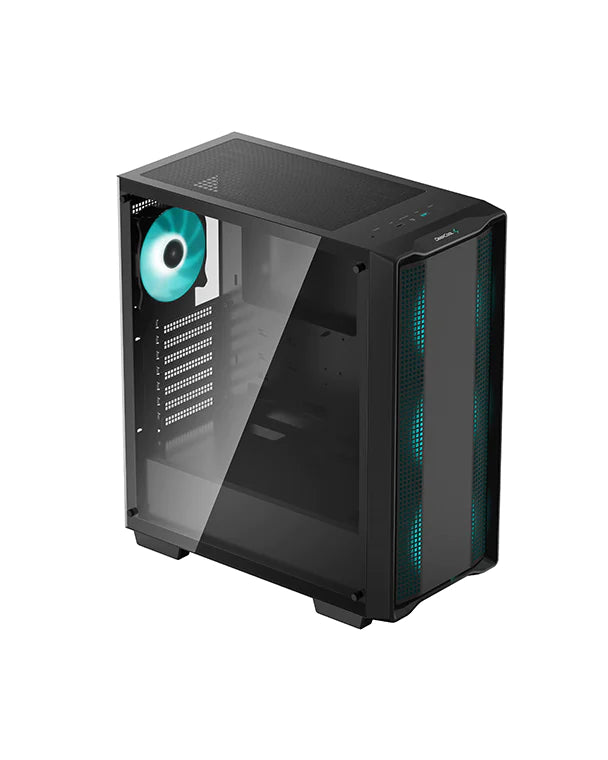 Gabinete Gamer DeepCool CC560, Black, Mid Tower, Vidro Temperado, ATX, Sem Fonte, Sem Fan