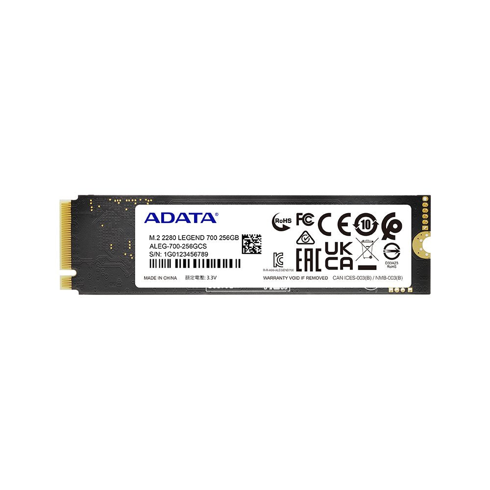 SSD Adata Legend 710 256GB, M.2 2280 NVMe, Leitura 2100MBs e Gravação 1000MBs, ALEG-710-256GCS