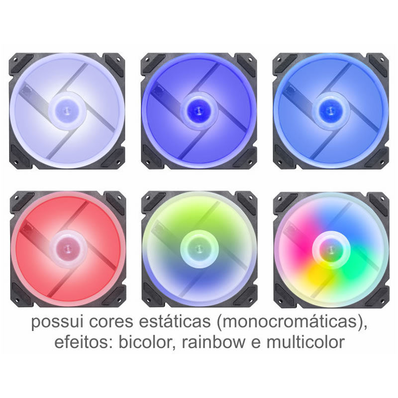 Kit FAN Gamer K-Mex, AACA, ARGB, 3 Fans 120mm AACAK136ARPXB0X