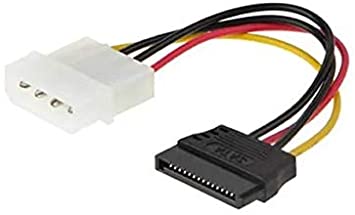 Cabo De Força Sata 15 Pinos Para Fonte Atx molex 10Cm