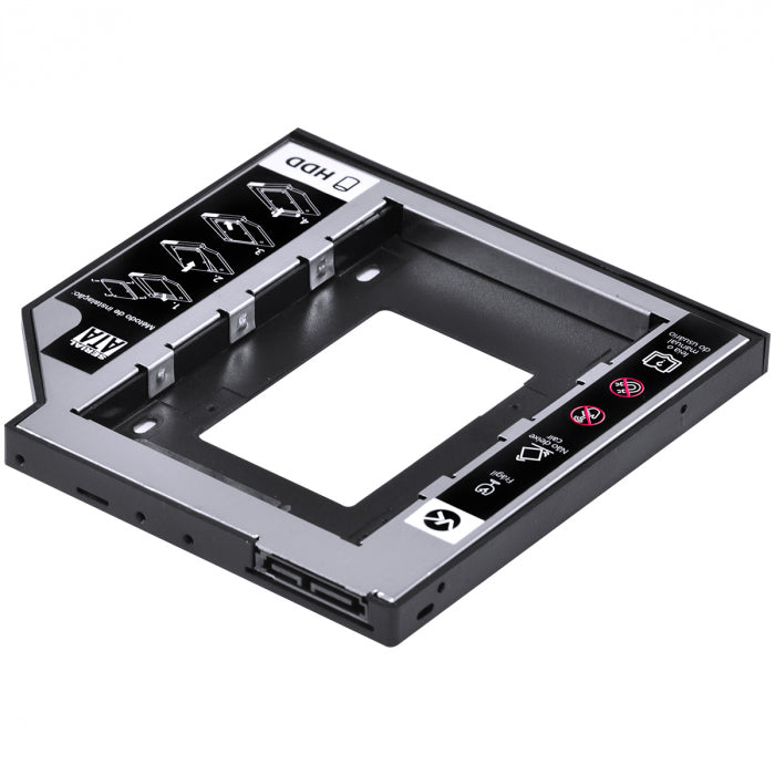 ADAPTADOR CADDY PARA HD OU SSD GAVETA DVD NOTEBOOK SATA 9.5MM
