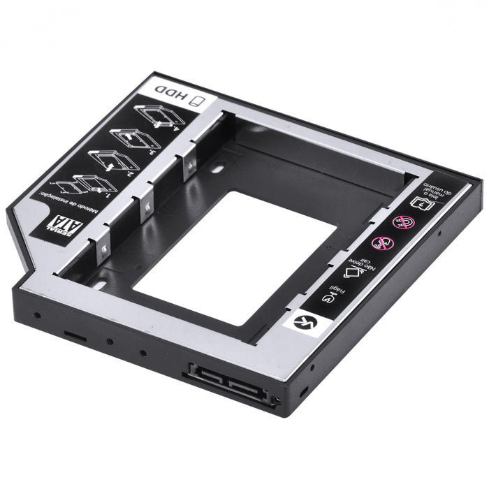 ADAPTADOR CADDY PARA HD OU SSD GAVETA DVD NOTEBOOK SATA 12.7MM