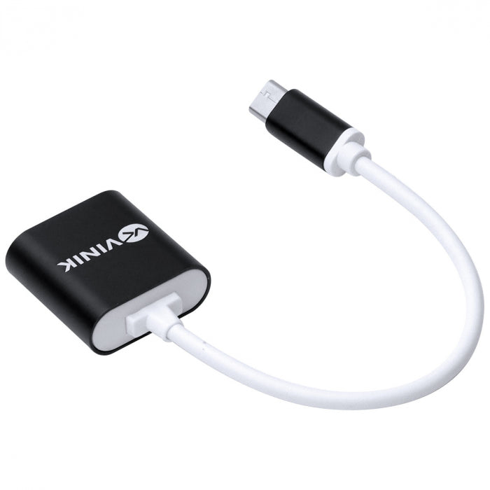 ADAPTADOR FONE DE OUVIDO P2 3.5MM DUAS VIAS PARA USB TIPO C FONE