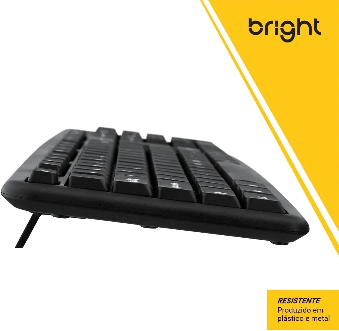 Teclado Bright Padrão ABNT2 USB Preto 0014