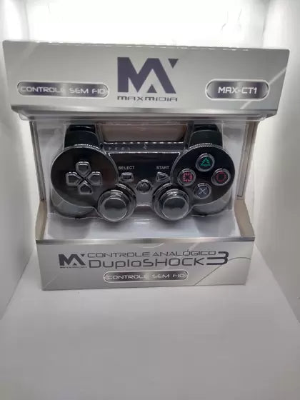 Controle Analógico Wireless Maxmidia Duplo Shock3 MAX-CT1