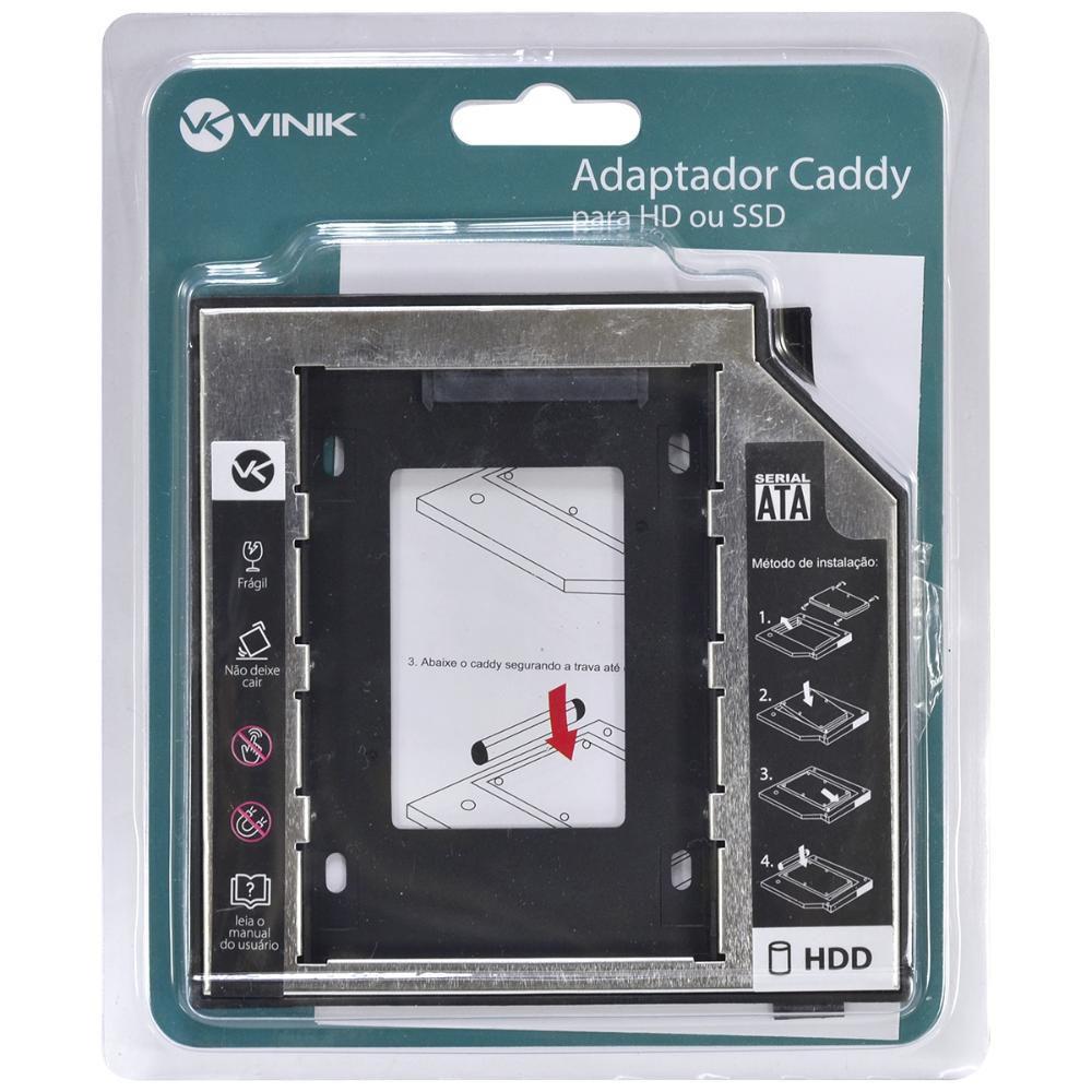 Adaptador caddy para hd ou ssd gaveta dvd notebook ac-95 - VINIK
