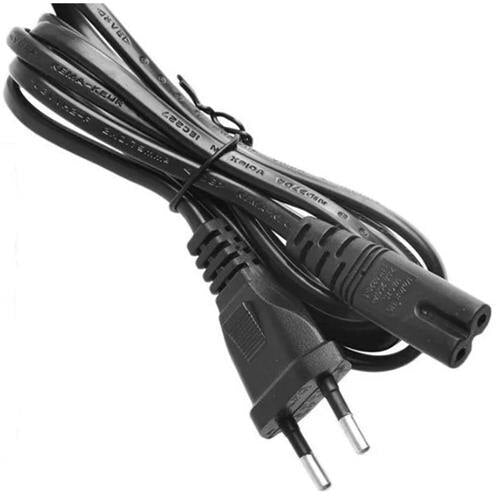 Cabo de Força Bipolar 2 Pinos para Impressora, Notebook e Rádio 40cm M180X