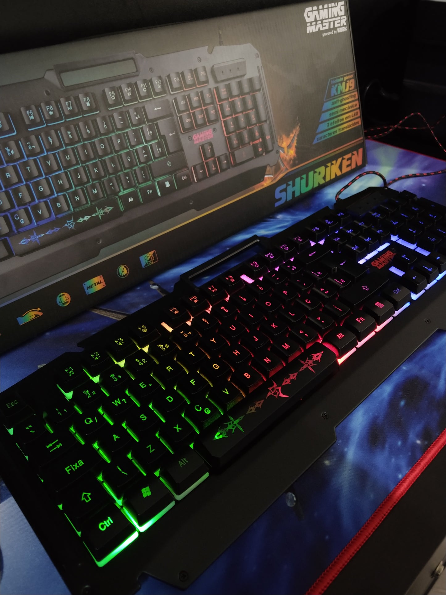 Teclado Gamer K-mex Shuriken Kmj9/ Semi Mecânico/ Função Anti-ghosting
