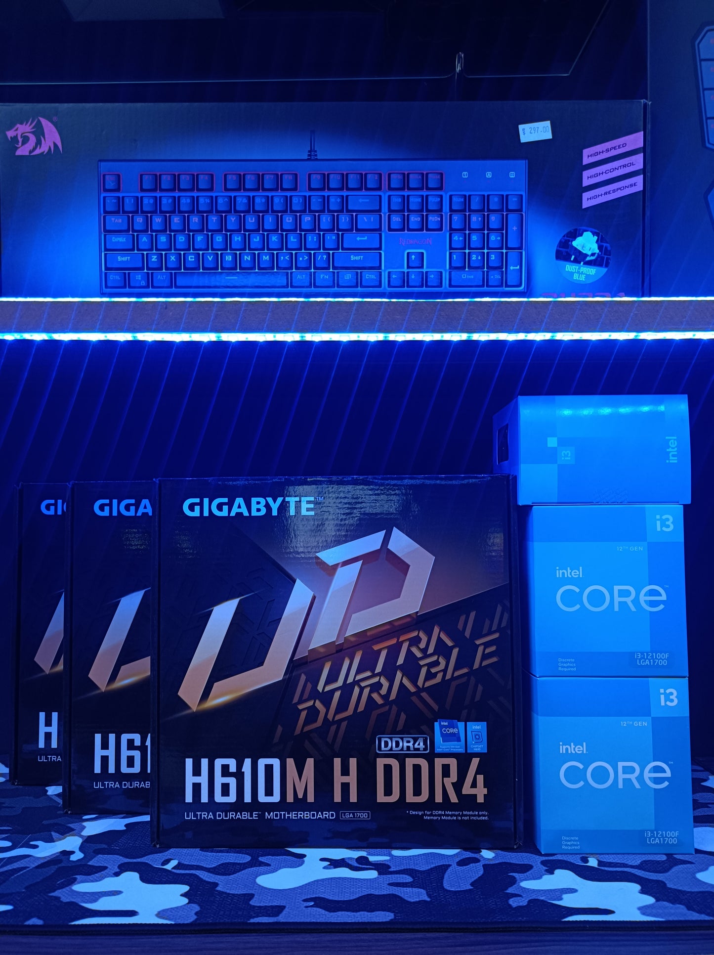 Kit Gamer DDR4 Core i3 12100F, H610m, Décima Segunda
