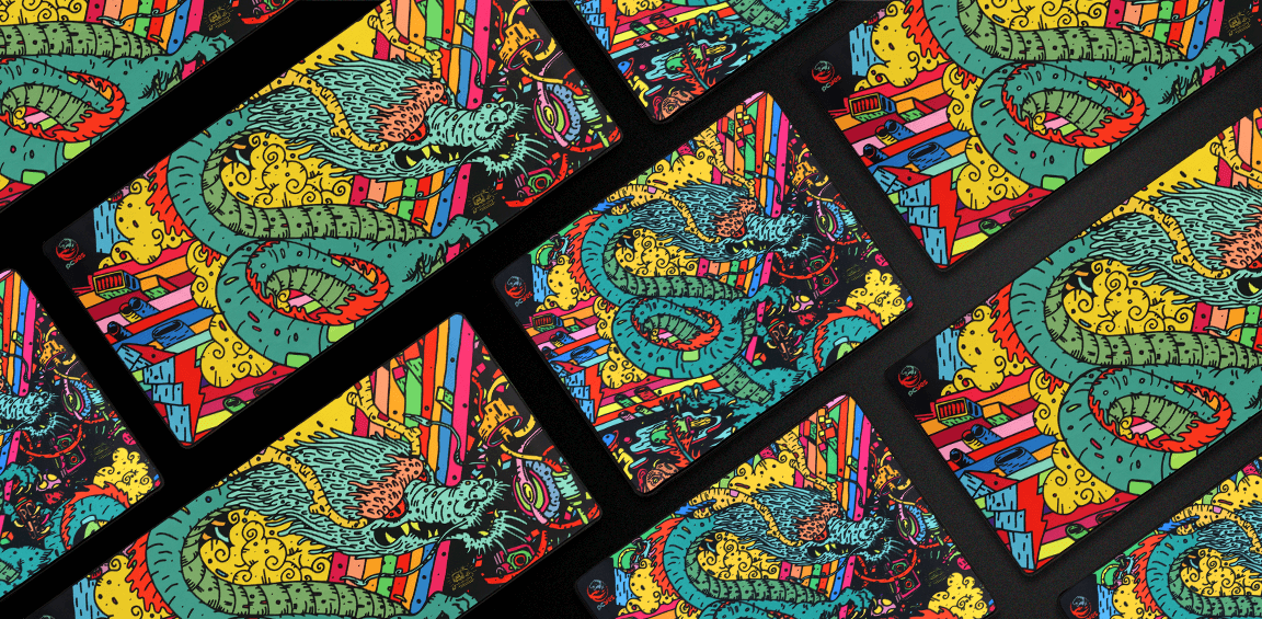 MOUSE PAD DRAGON EXTENDED - ESTILO SPEED - 900X420MM