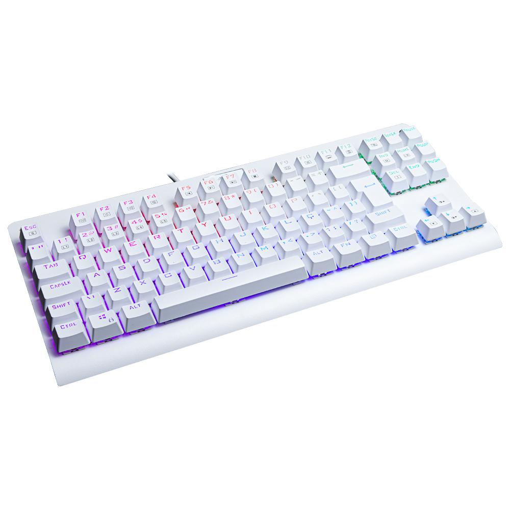Teclado Mecânico Gamer Redragon Dark Avenger Branco Switch Outemu Red RGB ABNT2 - K568W-RGB (RED)