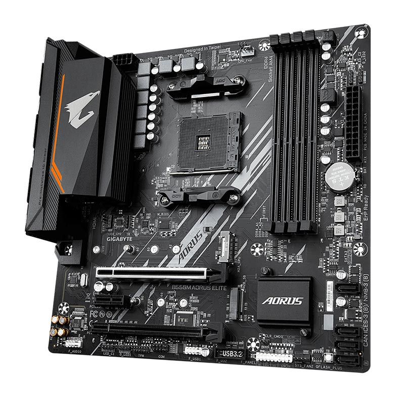 Placa Mãe Gigabyte B550M AORUS Elite/ Chipset B550/ AMD AM4/ mATX/ DDR4
